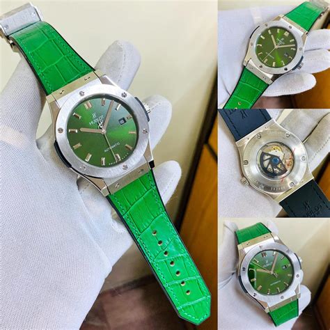 hublot green bezels pink dial|【F】Hands.